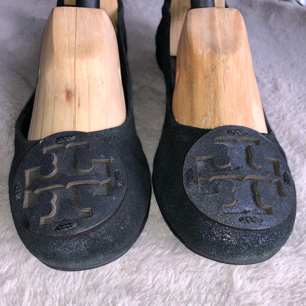 Rare Color Tory Burch Suede Reva Ballerina Flats